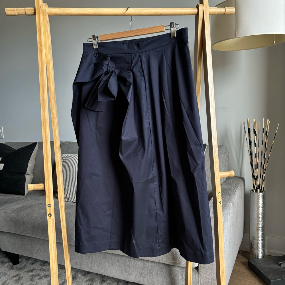 COS Navy Midi Skirt